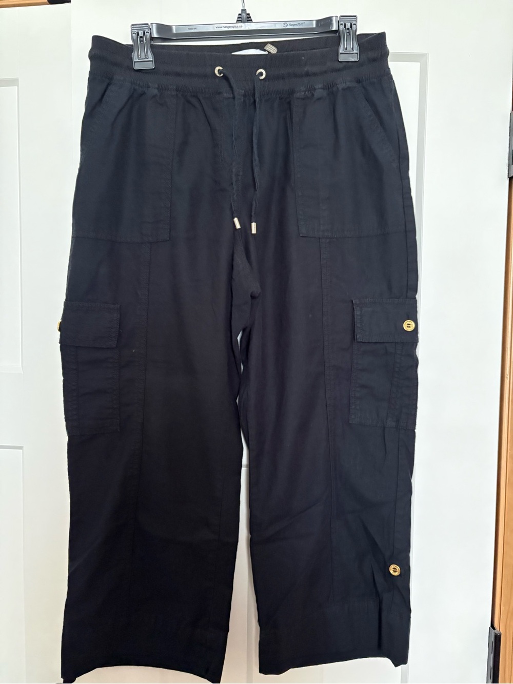 Calvin Klein Black Women’s Cargo Drawstring Pants Size Medium